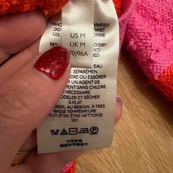 Free People Bold Pink and Red Striped Sweater - Picture 5 of 8